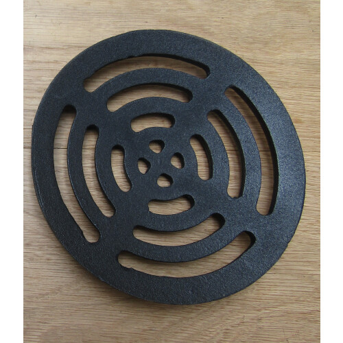 Rustic Cast Iron Gulley Gutter Lid Round Black 7"