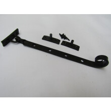 Curly Casement Stay 8" Hand Forged Antique Iron