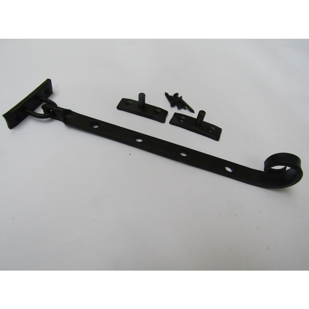 Curly Casement Stay 8" Hand Forged Antique Iron 5057067920128