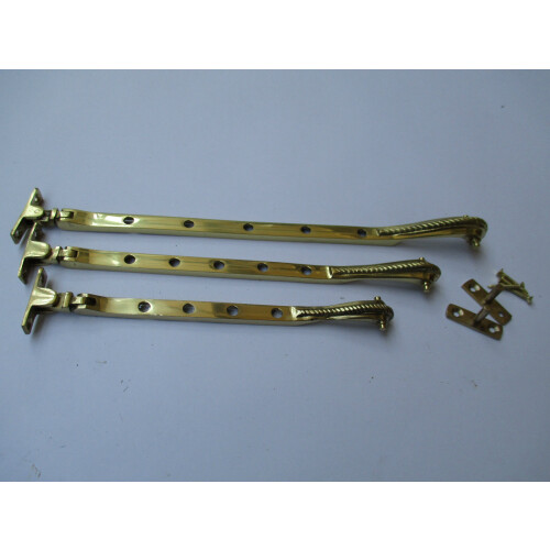 Georgian Casement stay Arm 8" Polished Brass