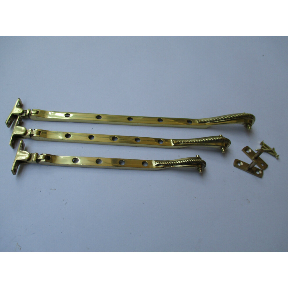 Georgian Casement Stay Arm 8" Polished Brass 5057067963675