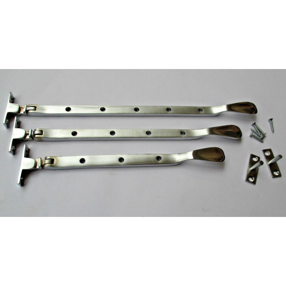 Casement Stay Arm Satin Brushed Chrome 12" 5057067950477