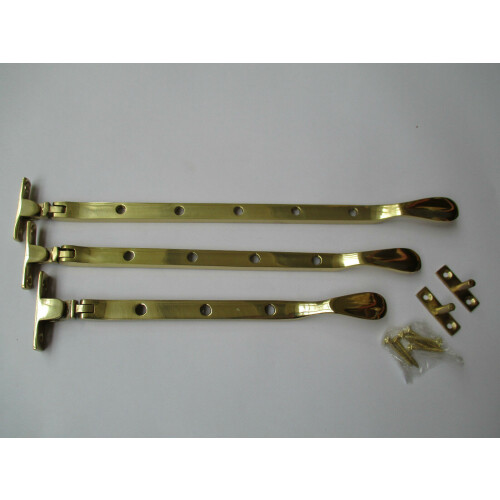 Casement Stay Arm Polished Brass 12"