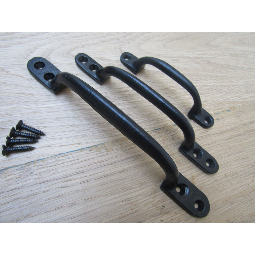 Sash Cabinet Pull Handle Black Antique 6" 5057067425715