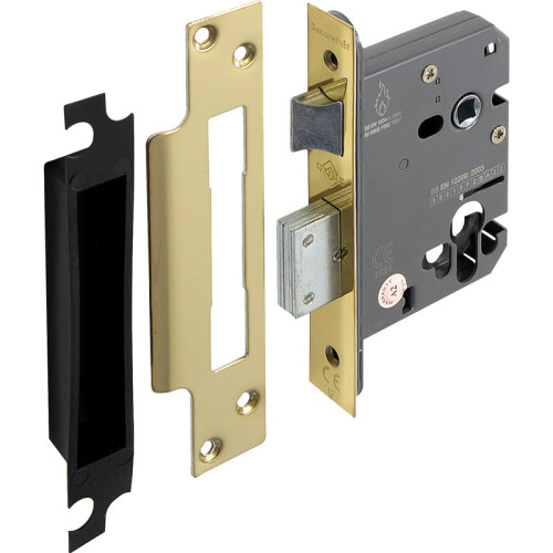 Euro Profile Sashlock 76mm Polished Brass