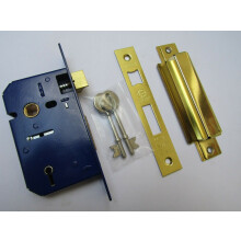 5 Lever Sashlock Polished Brass