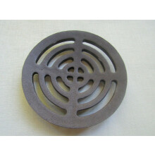 6" Round Cast Iron Gully Lid Black Antique Cover