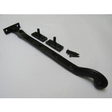 Black Antique Solid head Casement stay arm 8"