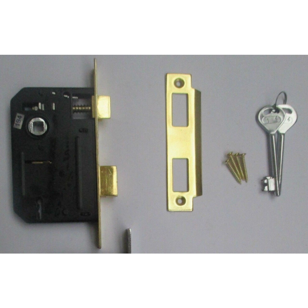 3 Lever Mortice Sashlock Brass 5057067996666