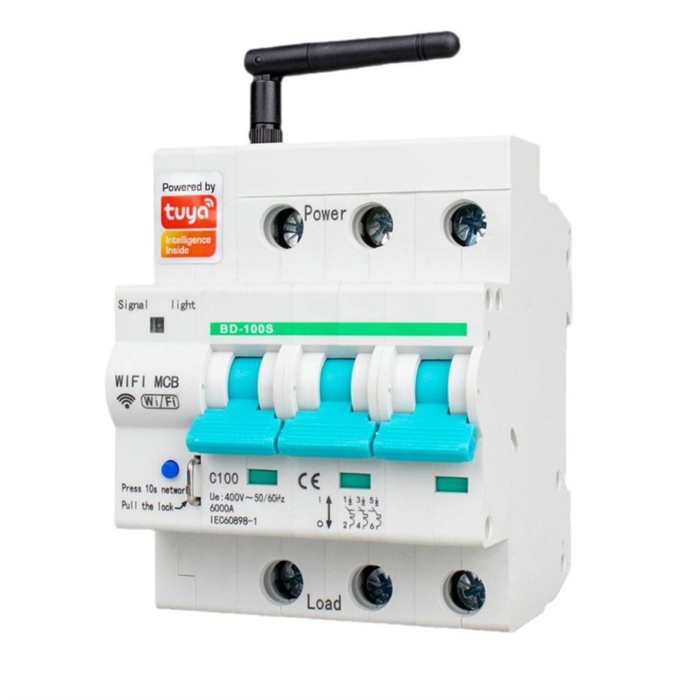 3P Tuya App Wifi Circuit Breaker Interruptor Smart Life Timer Voice 4853702823714