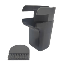 2 in 1 Deskside Trash Can With Broom With lid Desktop Trash Can