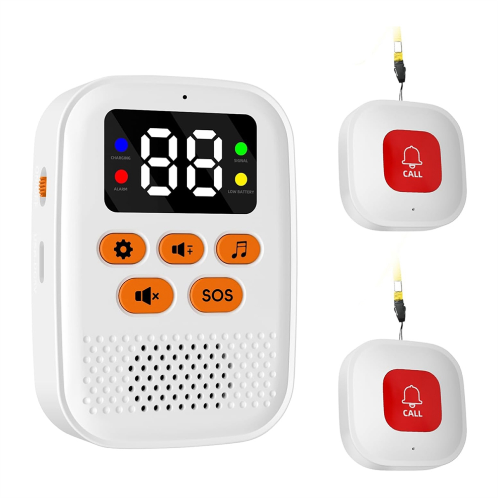 Wireless SOS Call Button with Vibration for Elderly Monitoring