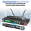 Set di microfoni wireless professionali UHF a lungo raggio con spina UK 7