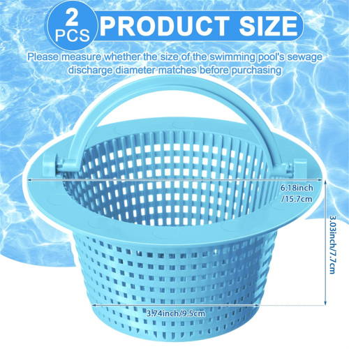2Pcs Pool Skimmer Basket with Handle for Swimming Pools Cleaning,C 1