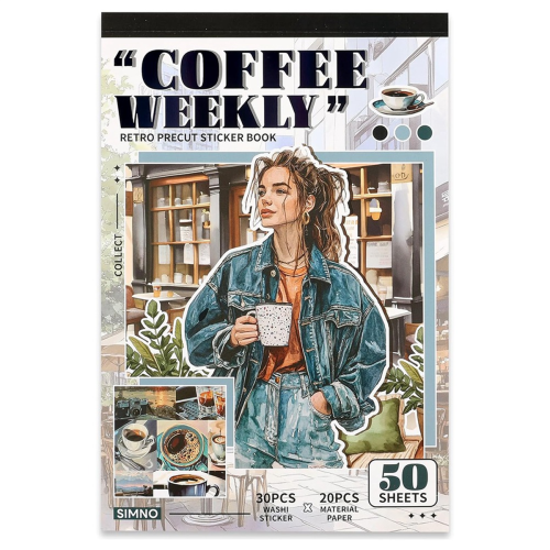 Scrapbooking Stickers - for Journaling Scrapbooking Supplies Coffee