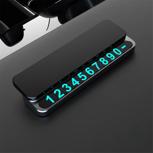 Universal Hidden Phone Number Card Car Temporary Parking Plate B 1