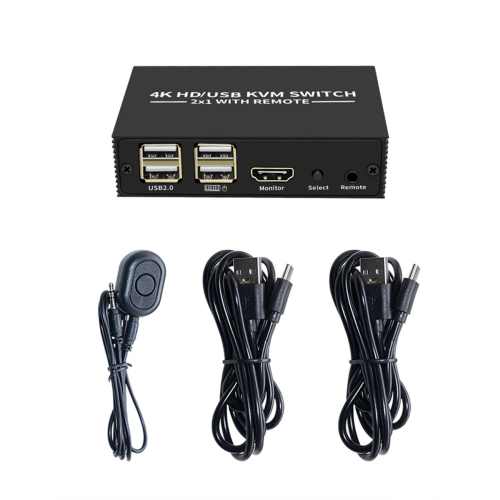 Διακόπτης KVM 4K 60Hz 4x1 USB για οθόνη υπολογιστή 2