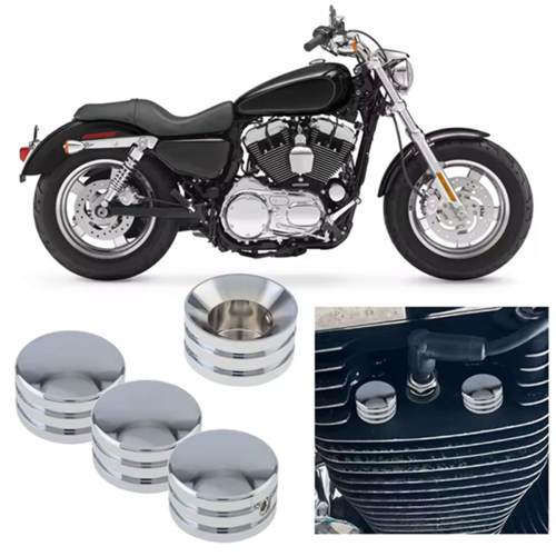 4pcs Motorcycle Spark Plugs Engine Screw Topper Cover for 1