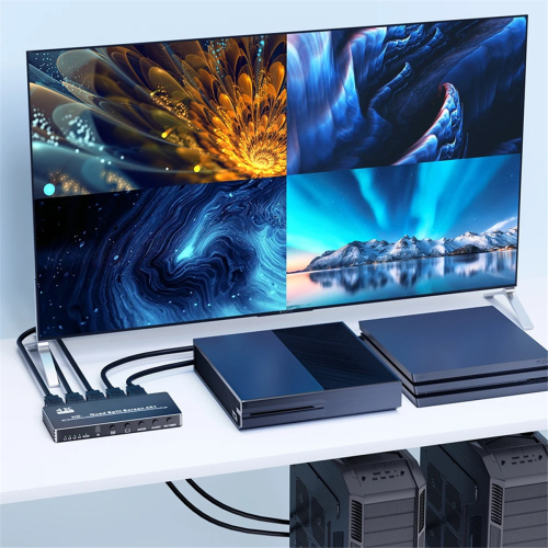 Απρόσκοπτη εναλλαγή πολλαπλών προβολών 4K 4x1 Quad 2