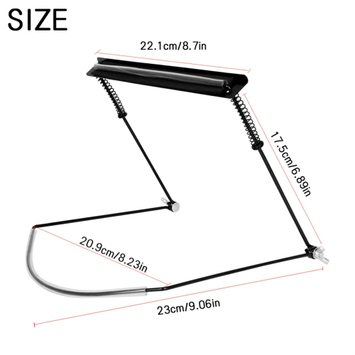 FW-5 24-Hole Harmonica Stand Metal Construction Adjustable Black 2
