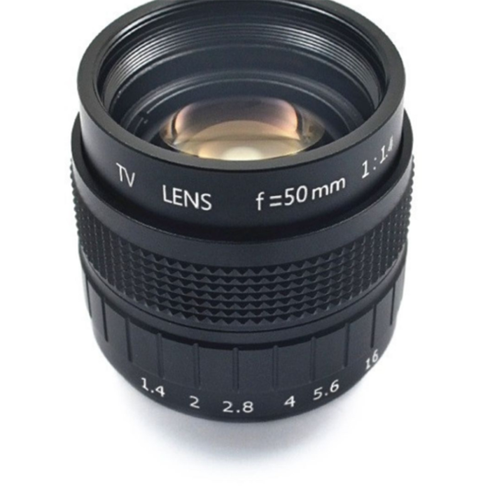 50Mm 2/3 Manual Aperture Photography Equipment Lens Camera Lens Black 4853702839166
