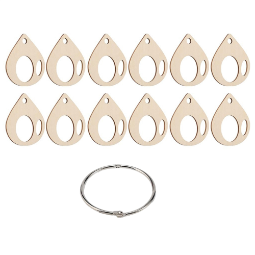 100Pcs Embroidery Floss Drops Wood Thread - 60x50mm