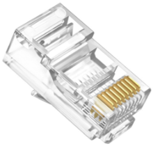100pcs Pass Through Connectors Ethernet Network Modular Plug