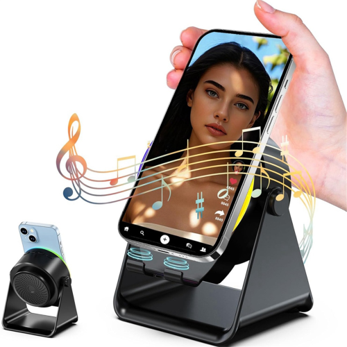Wireless Induction Speaker,Cell Phone Stand with Bluetooth Speaker B 1