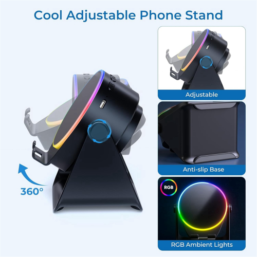 Wireless Induction Speaker,Cell Phone Stand with Bluetooth Speaker B 2