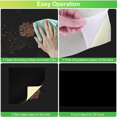 2 Pcs Pond Liner Repair,Patch Self-Adhesive EPDM Liner Repair 2