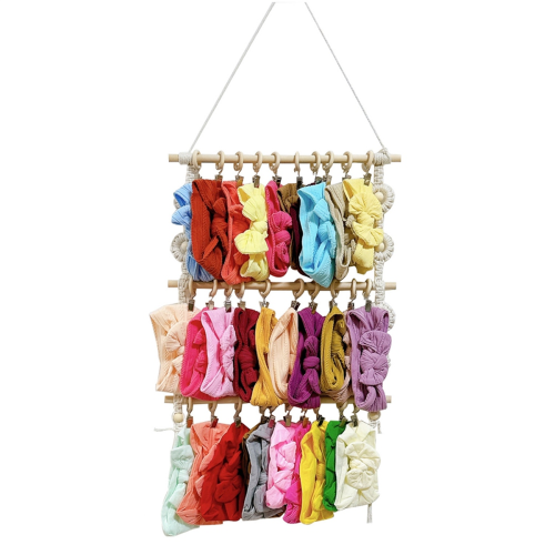 Girls Organizer Headband Holder - Multi-Layer Wall Mount Rack 1
