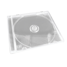 Estuche de plástico transparente para CD/DVD para protección de medios