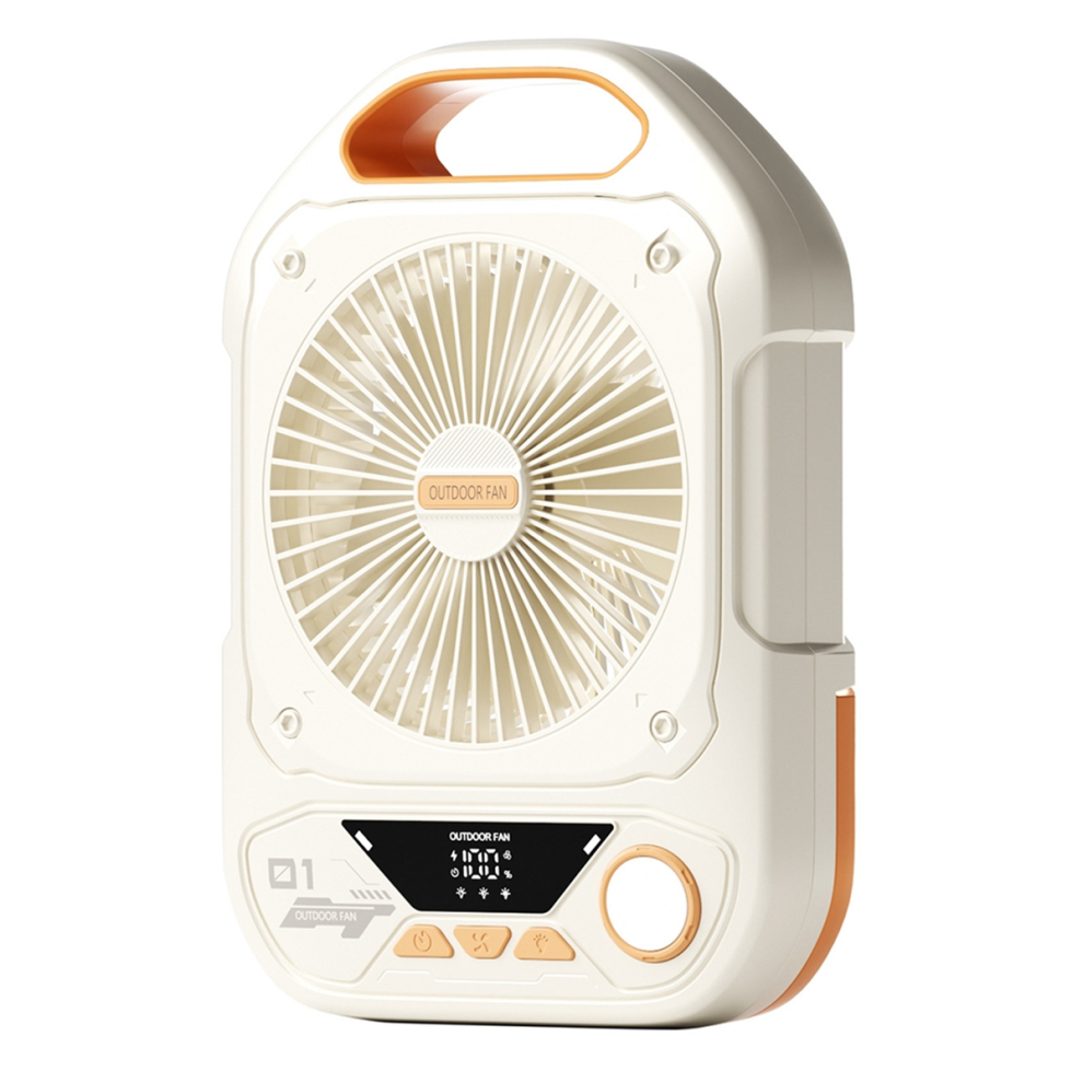 Ventilatore Portatile Da Campeggio Per Esterni, Batteria Da 10000 Mah, Luce Led