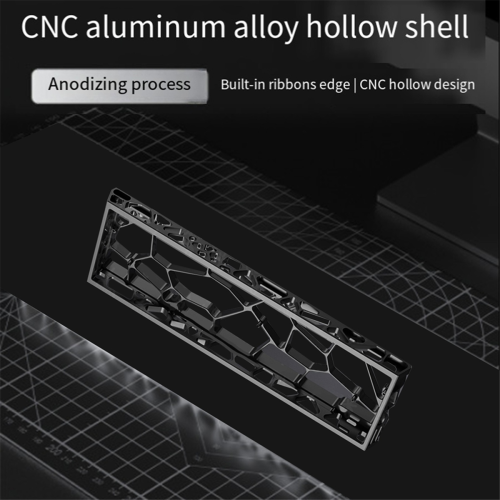 H60 Aluminum Keyboard Case Hollow Design for 60% Layouts 2