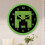 Pixel Green Minecraft Pattern Wall Silent Clock For Home Spaces And Office 7