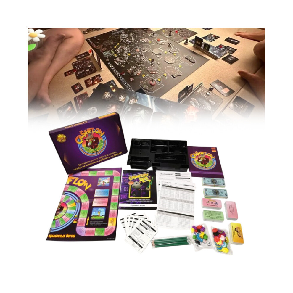 Board Cashflow Game Cards Investment Financial Games Family Play Party Prop