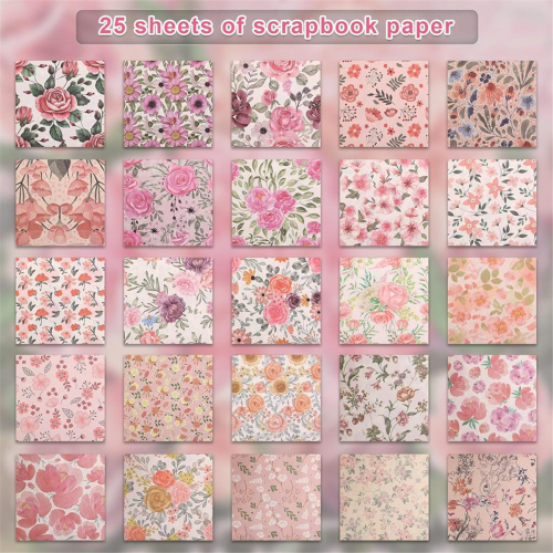 Flower Sticker, Transparent Stickers and Material Paper Pink 2