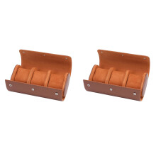 Portable Vintage Leather Watch Display Case Watch Storage Box Brown L