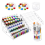 2 Pack Clear Paint Storage Box with Brush Holder and Mixing Palette 1