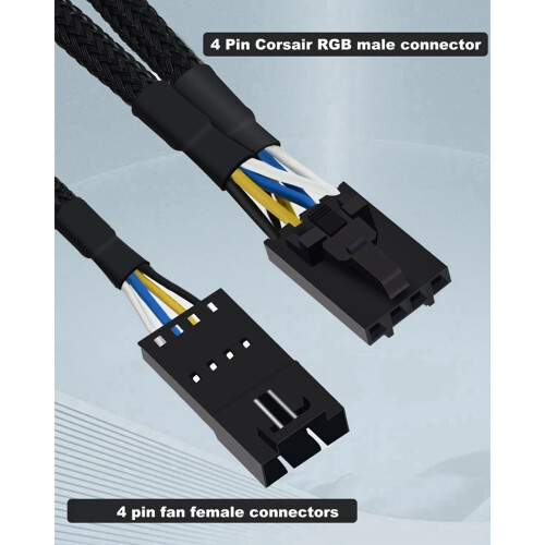 Divisor RGB para ventilador de 4 pines macho a hembra de Lighting Node Core 1