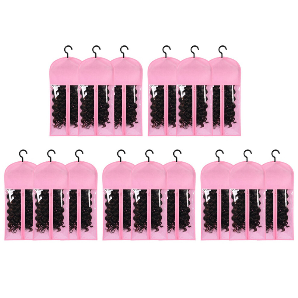 Markenlos Unisex Pink 3Pcs Hair Extension Holder Wig Storage For Multiple Wigs