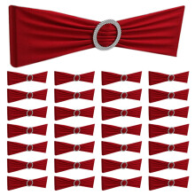 Elastic Chair Knot Wedding Decoration Buckle Sashes Back Cover,A