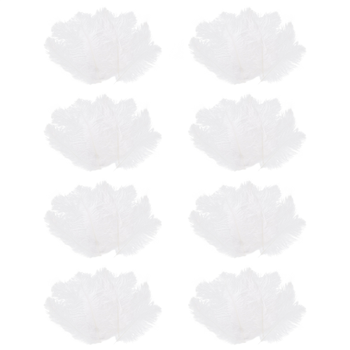 10 Pieces White Natural Ostrich 20-25cm Wedding DIY