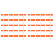 50Pack Marking Flags, Orange Yard Flags 15x4x5Inch, Marker Flags