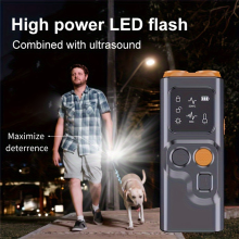 Repelente de perros recargable por USB con doble emisor ultrasónico