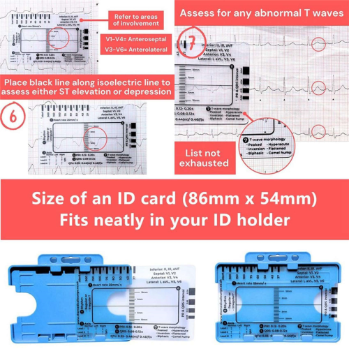 ECG 7 Step Ruler, Rapid Quick Cardiac Analysis and Measurement Tool 1
