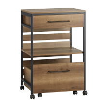 SoBuy Carrello Portavivande Vintage Legno e Metallo