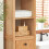 SoBuy Ψηλό Ντουλάπι Μπάνιου Φυσικό Ξύλο 40x35x172cm 4
