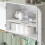 SoBuy Επίτοιχο Ντουλάπι Μπάνιου Λευκό 60x30x60cm 9