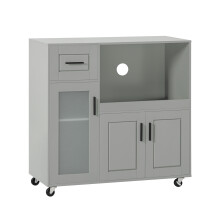 SoBuy Carrello Cucina con Ruote Grigio 88,5x40x89 cm
